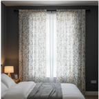 Cotton Light - Room Darkening Butterfly Printing Curtains - Pack of 1 Curtain