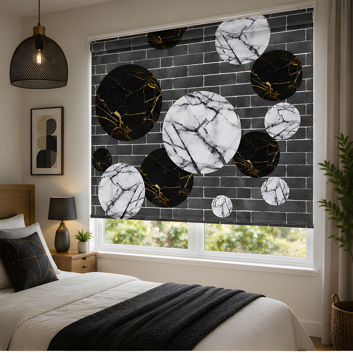Modern geometric theme design | Roller & Roman Blinds | Premium Quality Prints
