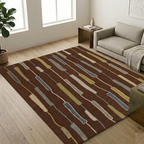 Modern style geometric pattern rug design - Rectangle - Premium Wool Carpet