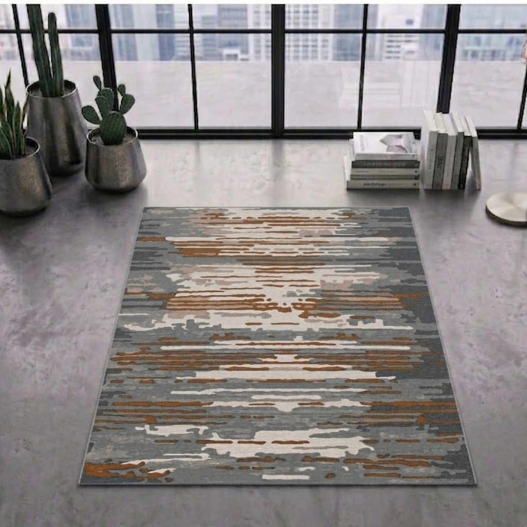 Geometric pattern rug design - Square - Premium Wool Carpet