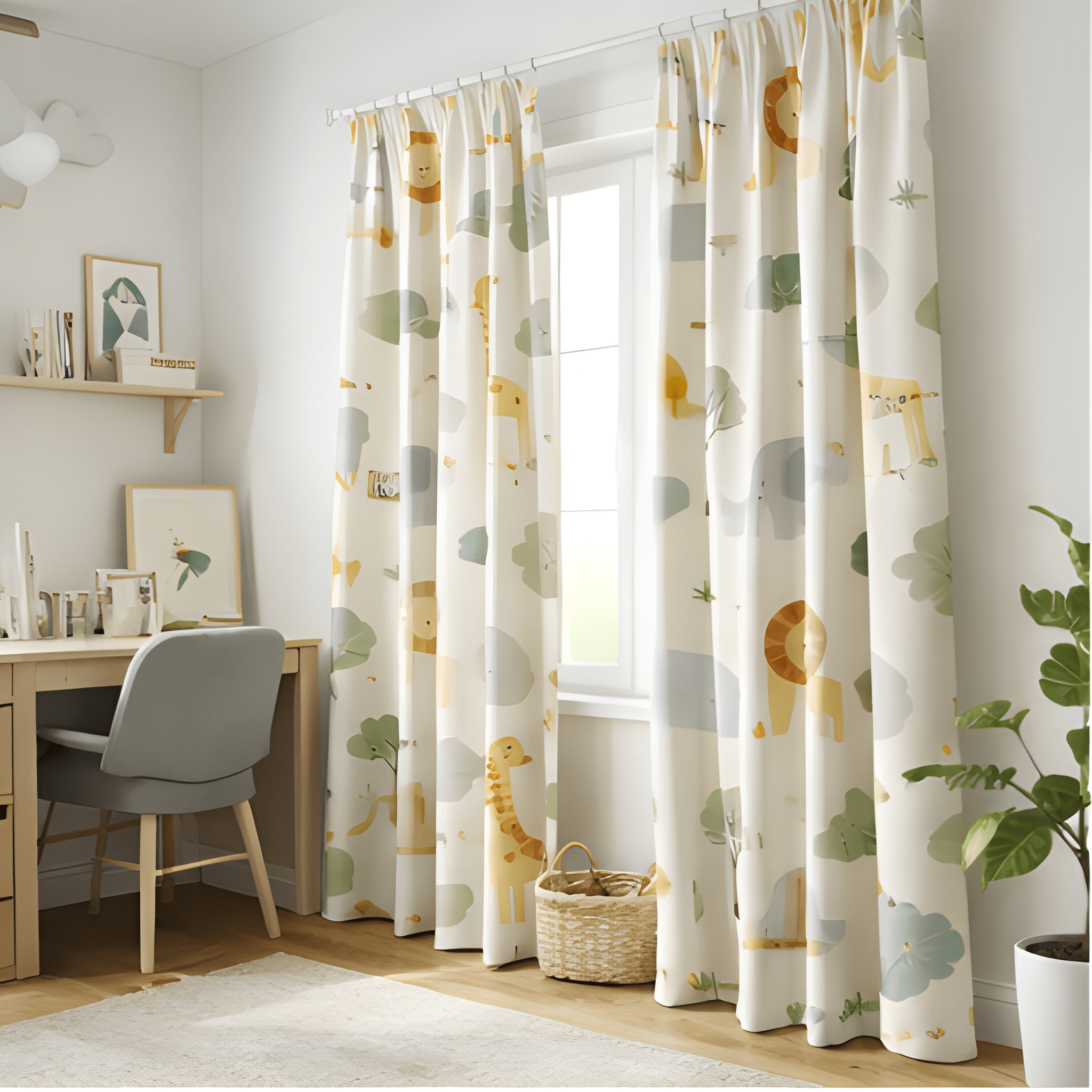 Eye cache Kids design Prints - Pack Of 1 Curtain
