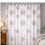 Linen Sheer - Floral Print - Pack Of 1 Curtain