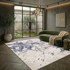 Painting style rug design  - Rectangle - Premium Wool Carpet
