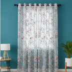 Linen Sheer - Floral Print - Pack Of 1 Curtain