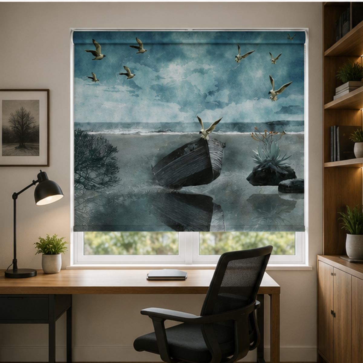 Beach theme blind design | Roller & Roman Blinds | Premium Quality Prints