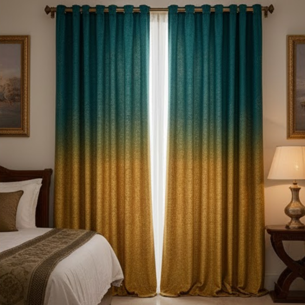 Cotton - Room Darkening Plain Curtains - Pack of 1 Curtain