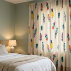 Cotton - Room Darkenin Floral Curtains - Pack of 1 Curtain