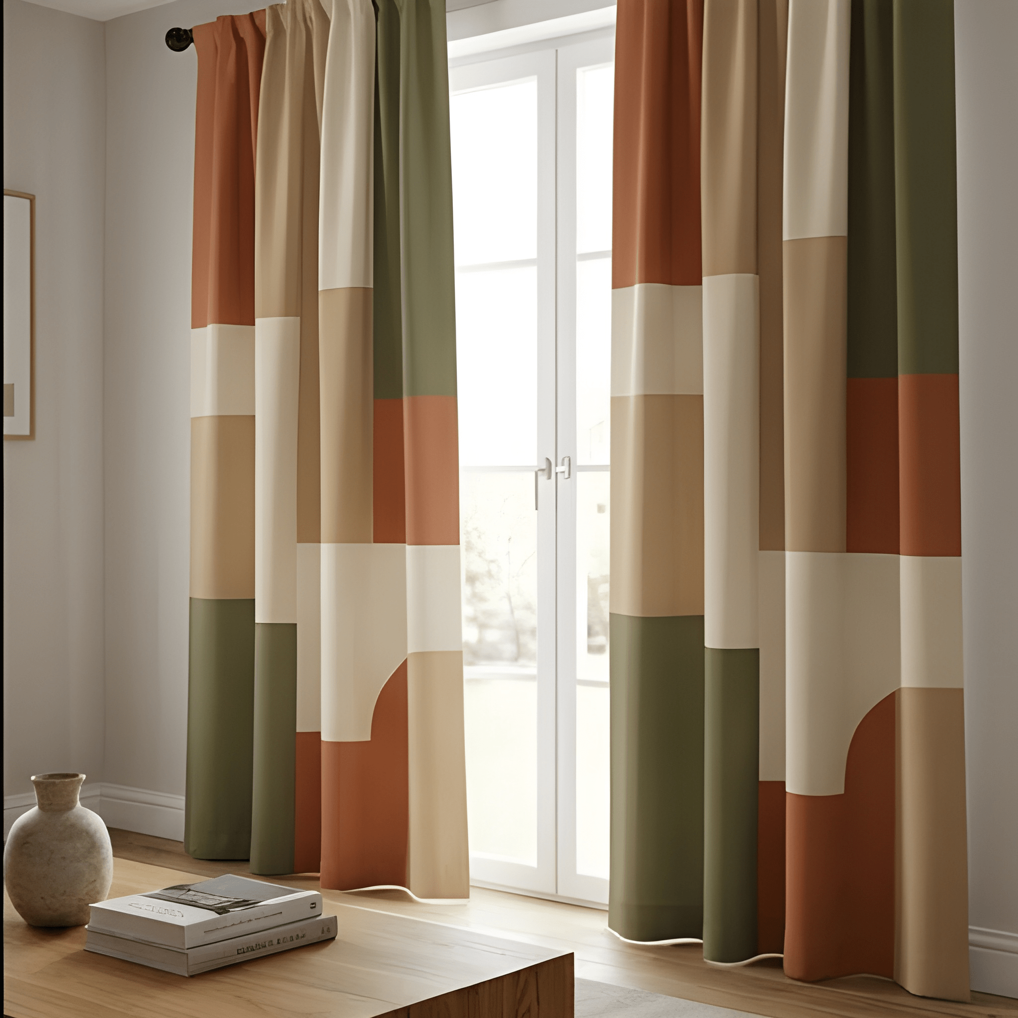 Stylish Geometric Printed Curtain  – Premium 100% Polyester - Pack Of 1 Curtain