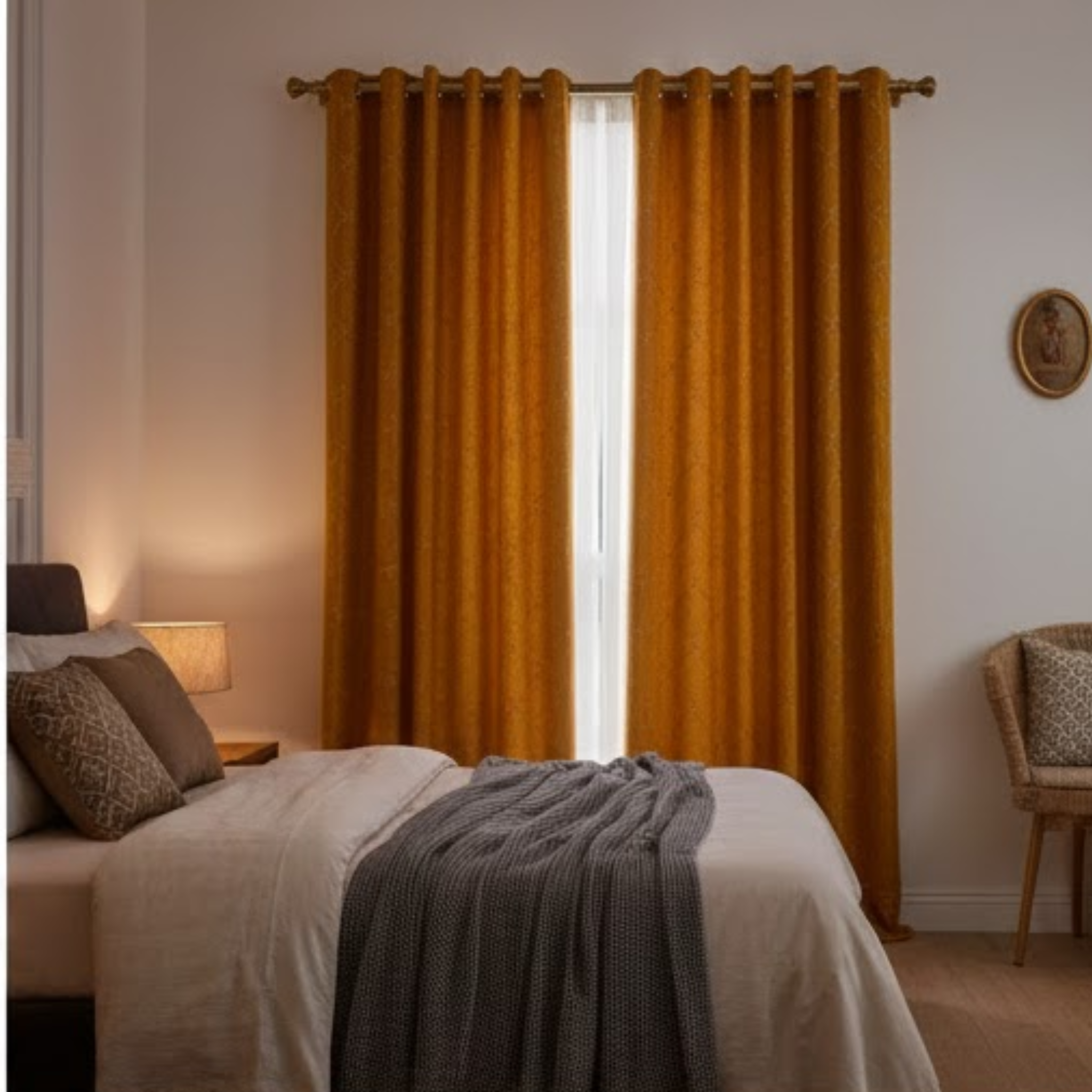 Cotton - Room Darkening Square Curtains - Pack of 1 Curtain