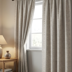 Minimal Grid Geometric Curtain – Premium 100% Polyester - Pack Of 1 Curtain