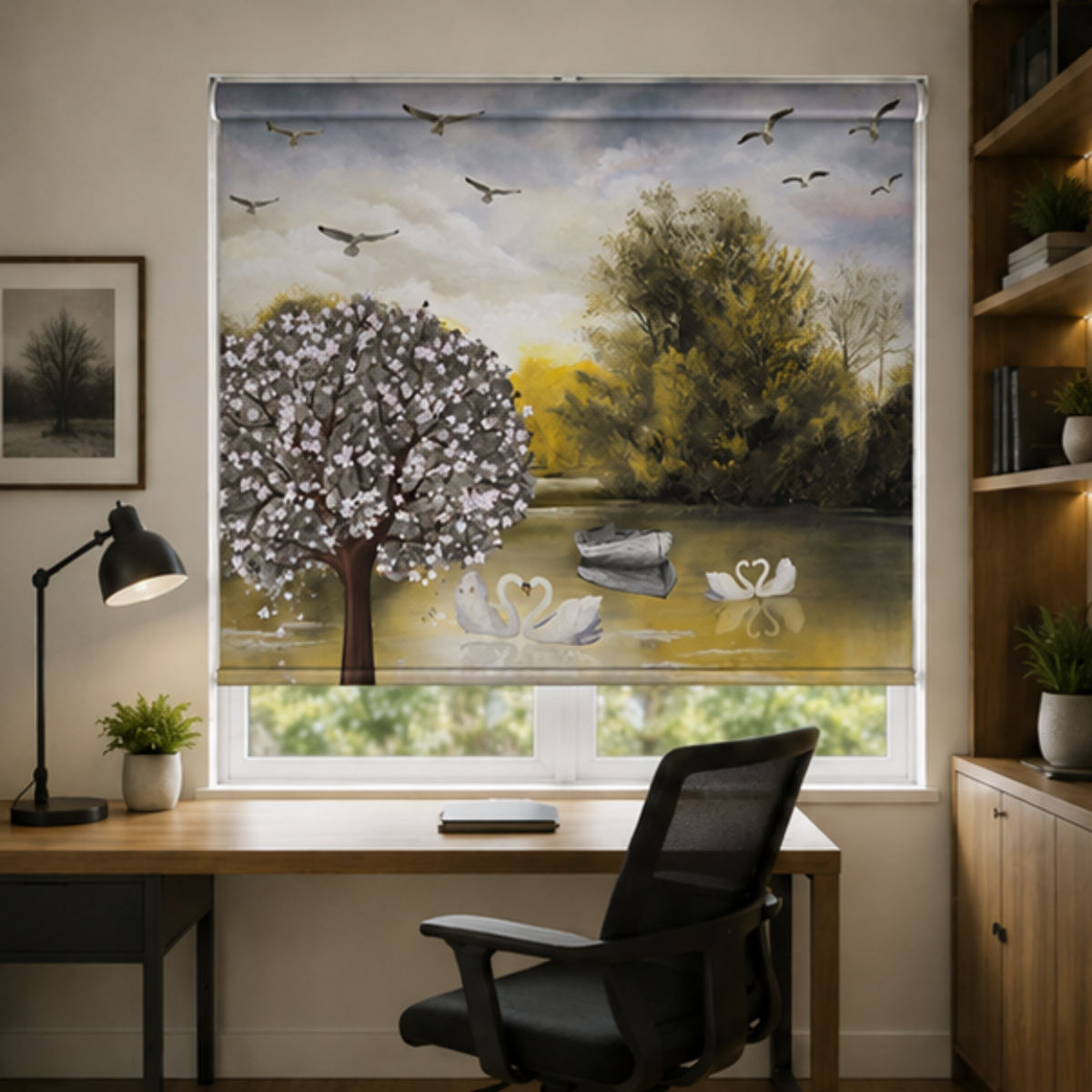 Beautiful lake blind design | Roller & Roman Blinds | Premium Quality Prints