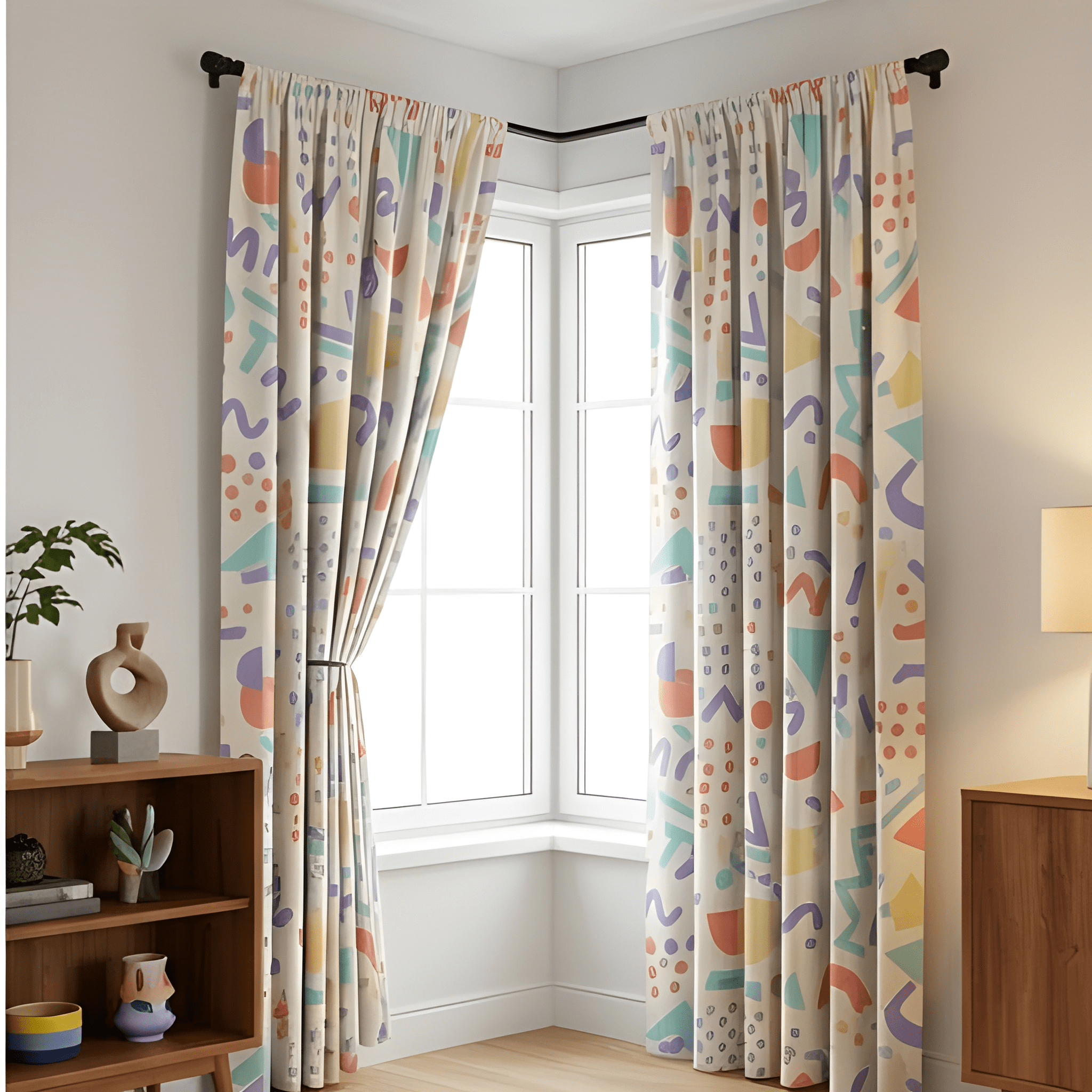 Shop geometric shapes printed designer curtains online