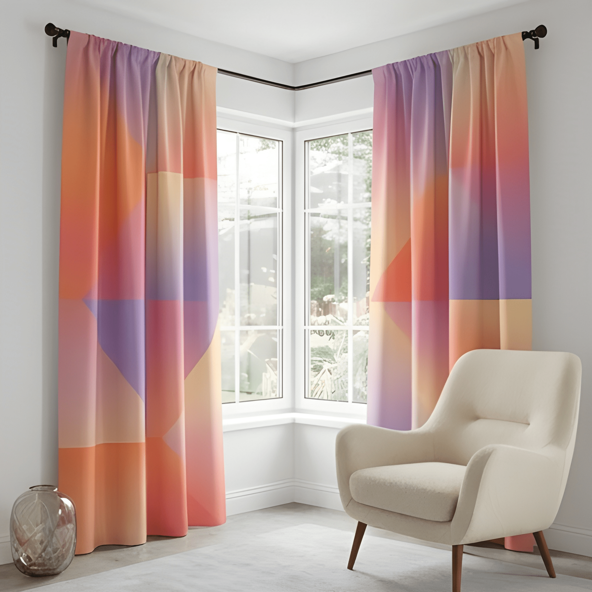 buy geometric printed window curtains online in india