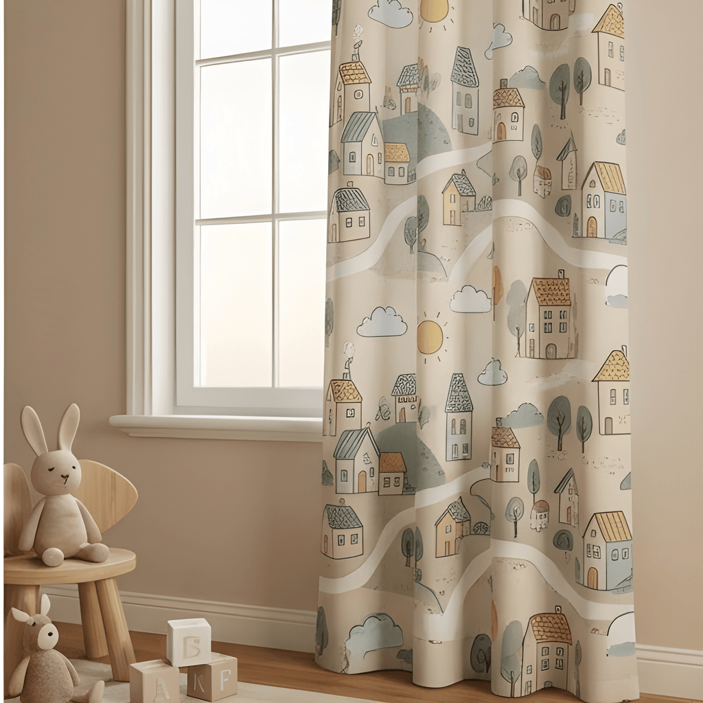 Fantasy Castle Kids Curtain - 100% Premium Polyester - Pack Of 1 Curtain