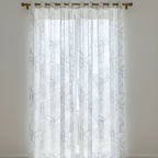 Linen Sheer - Geometric Pattern Print - Pack Of 1 Curtain