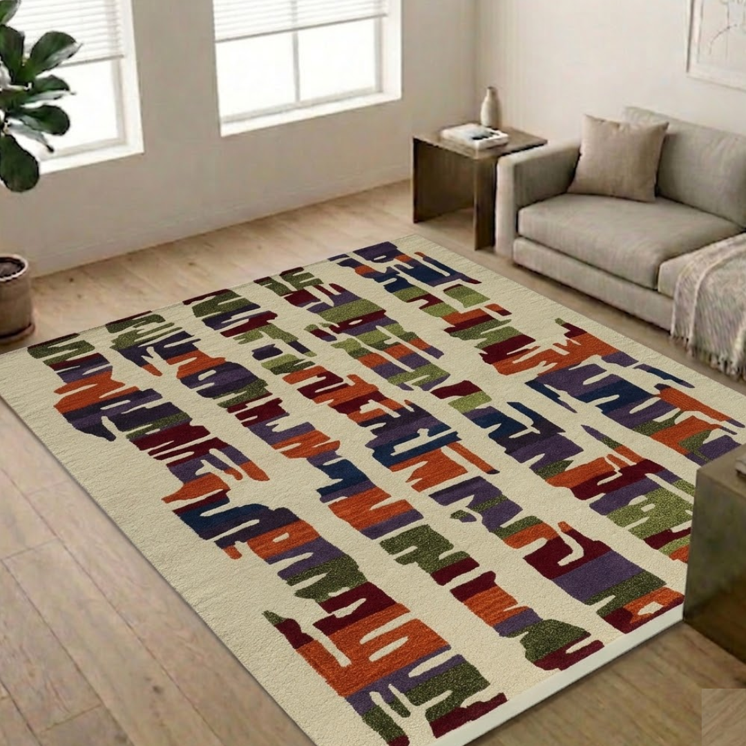 Beautiful mixed geometric pattern for modern homes - Rectangle - Premium Wool Carpet