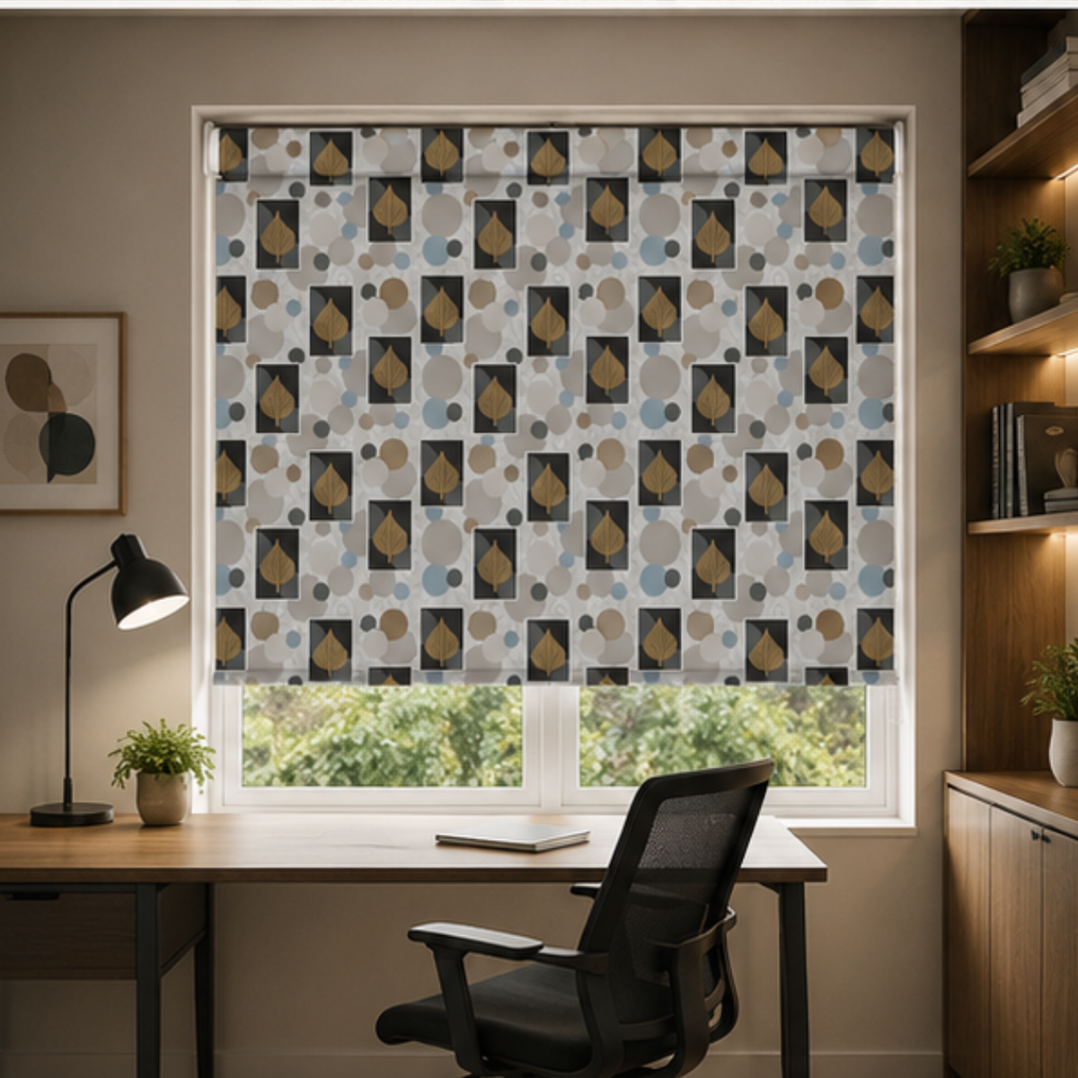 Geometric blind design  | Roller & Roman Blinds | Premium Quality Prints