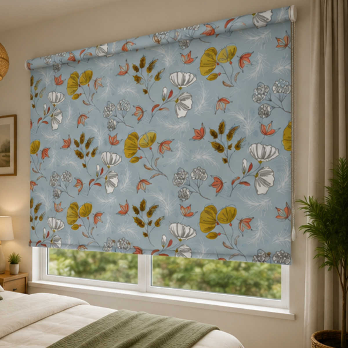 Flower theme design  | Roman & Roller blind | Premium Blinds for Aesthetic Homes