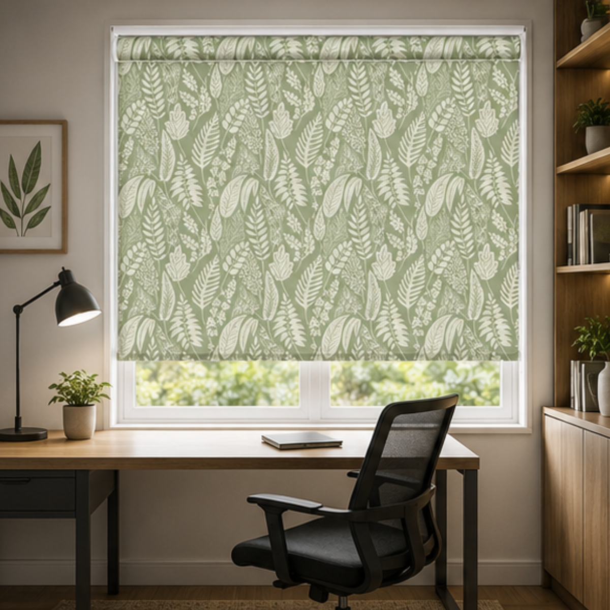 Leaf theme Blinds design | Roller & Roman Blinds | Premium Quality Prints