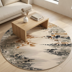 Mixed color rug theme design - Circle - Premium Wool Carpet