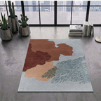 Mixed color abstract rug design - Square - Premium Wool Carpet