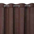 linen sheer brown curtains