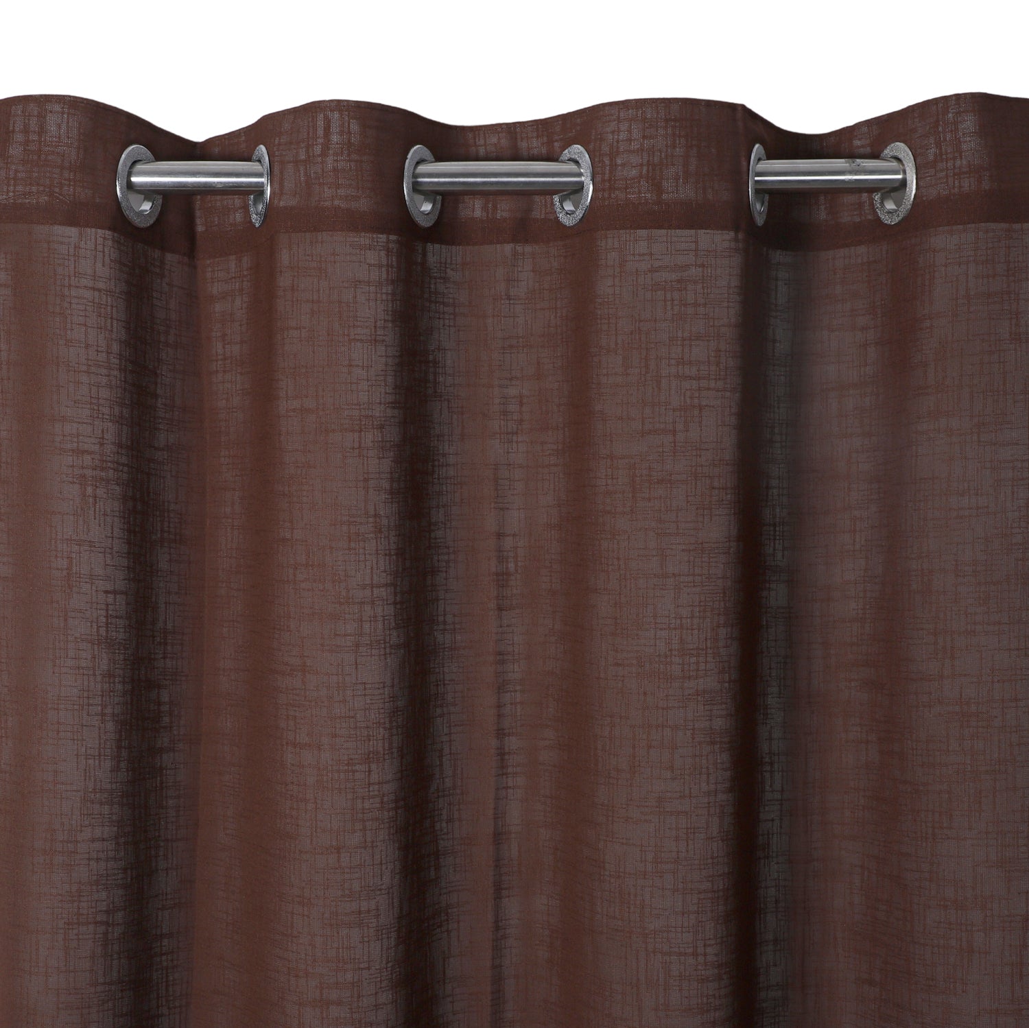 linen sheer brown curtains