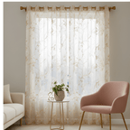 Linen Sheer -  Floral curtains Print - Pack Of 1 Curtain