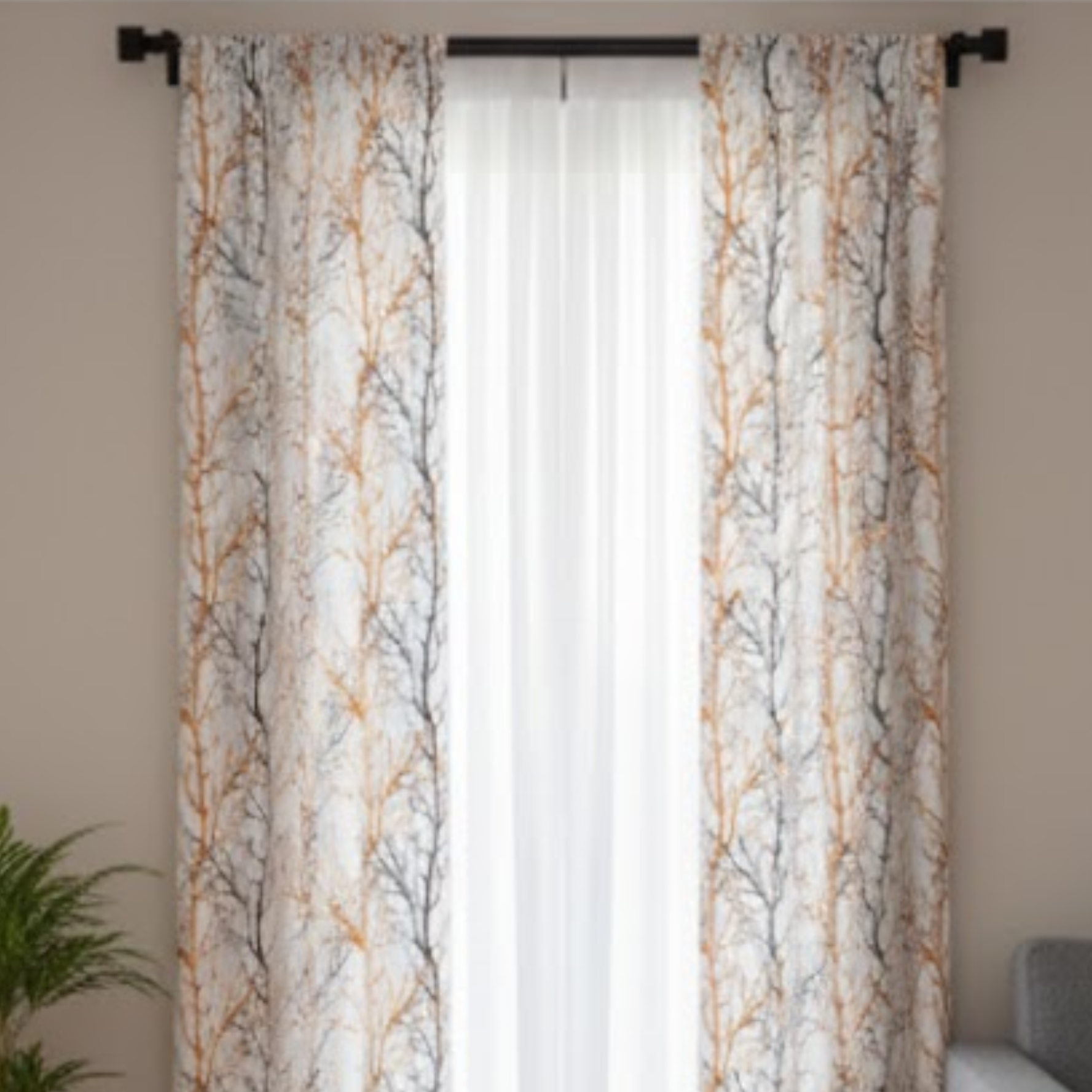 Cotton Light - Room Darkening Stripes Decorative curtains - Pack of 1 Curtain