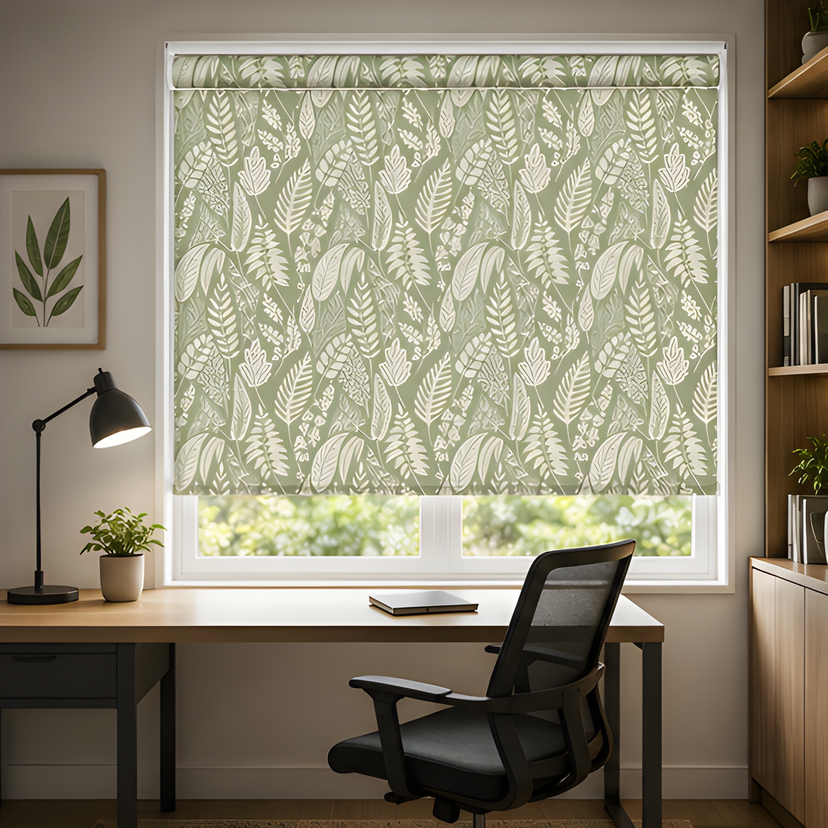 Leaf theme Blinds design | Roller & Roman Blinds | Premium Quality Prints