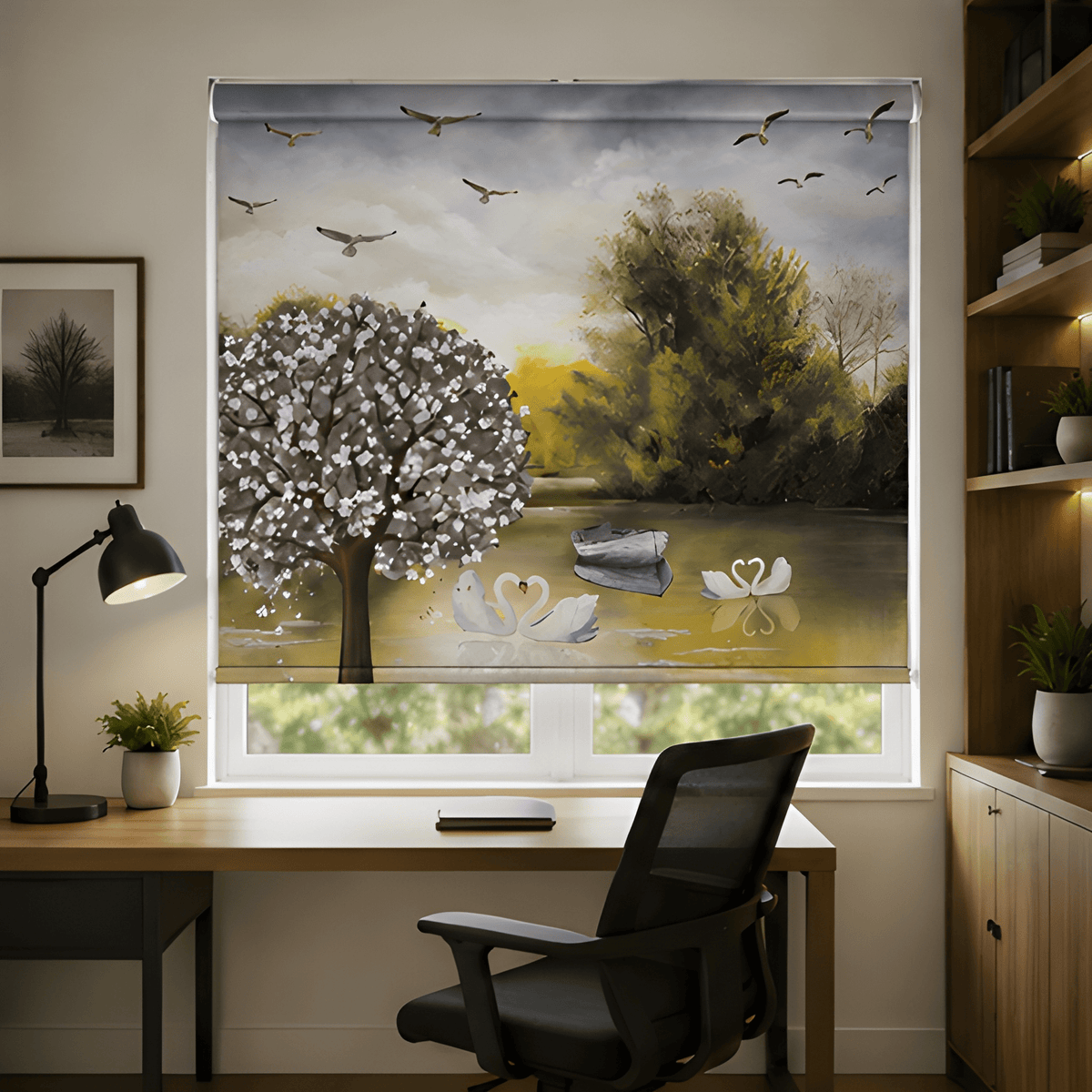 Beautiful lake blind design | Roller & Roman Blinds | Premium Quality Prints