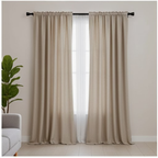 Cotton Light - Room Darkening Plain Beige - Curtains - Pack of 1 Curtain