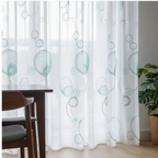 Linen Sheer - Circle Print - Pack Of 1 Curtain