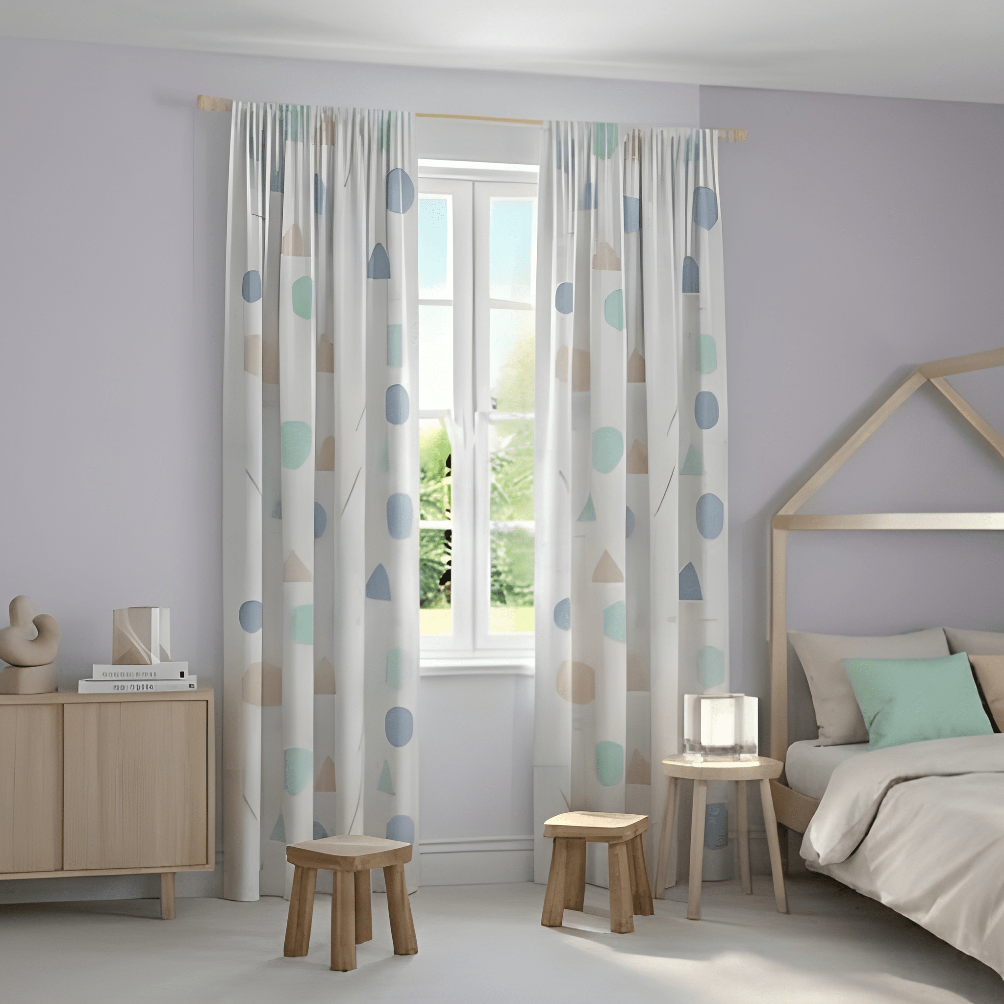 Colorful Kids Printed Curtain  - Pack Of 1 Curtain