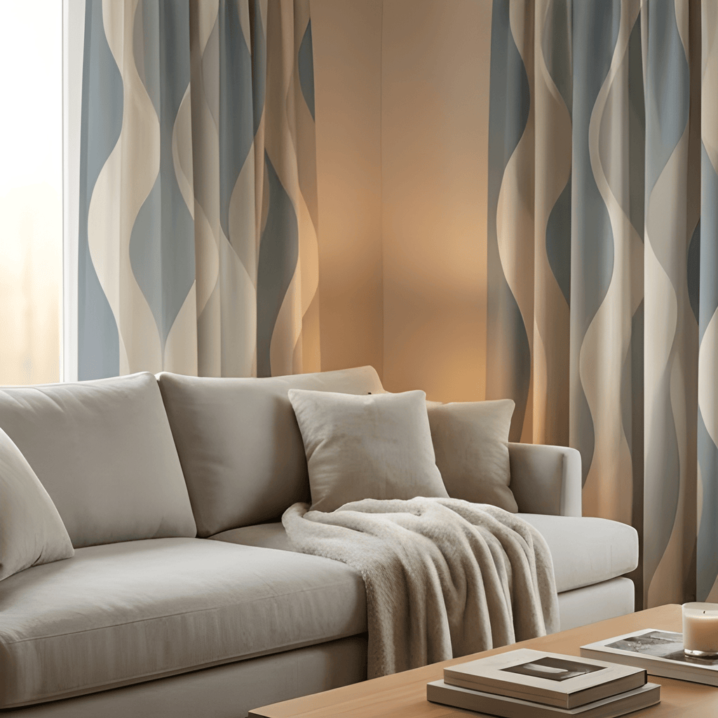Modern Patterned Geometric Curtain – Premium 100% Polyester - Pack Of 1 Curtain