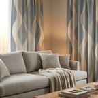 Modern Patterned Geometric Curtain – Premium 100% Polyester - Pack Of 1 Curtain