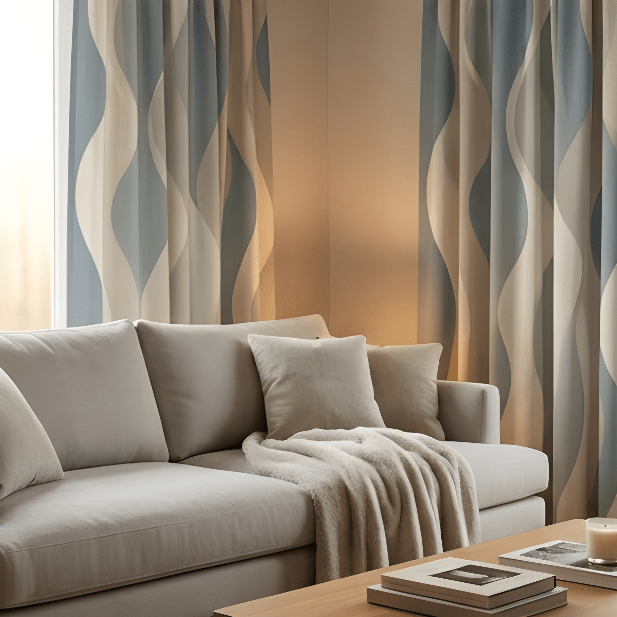 Modern Patterned Geometric Curtain – Premium 100% Polyester - Pack Of 1 Curtain