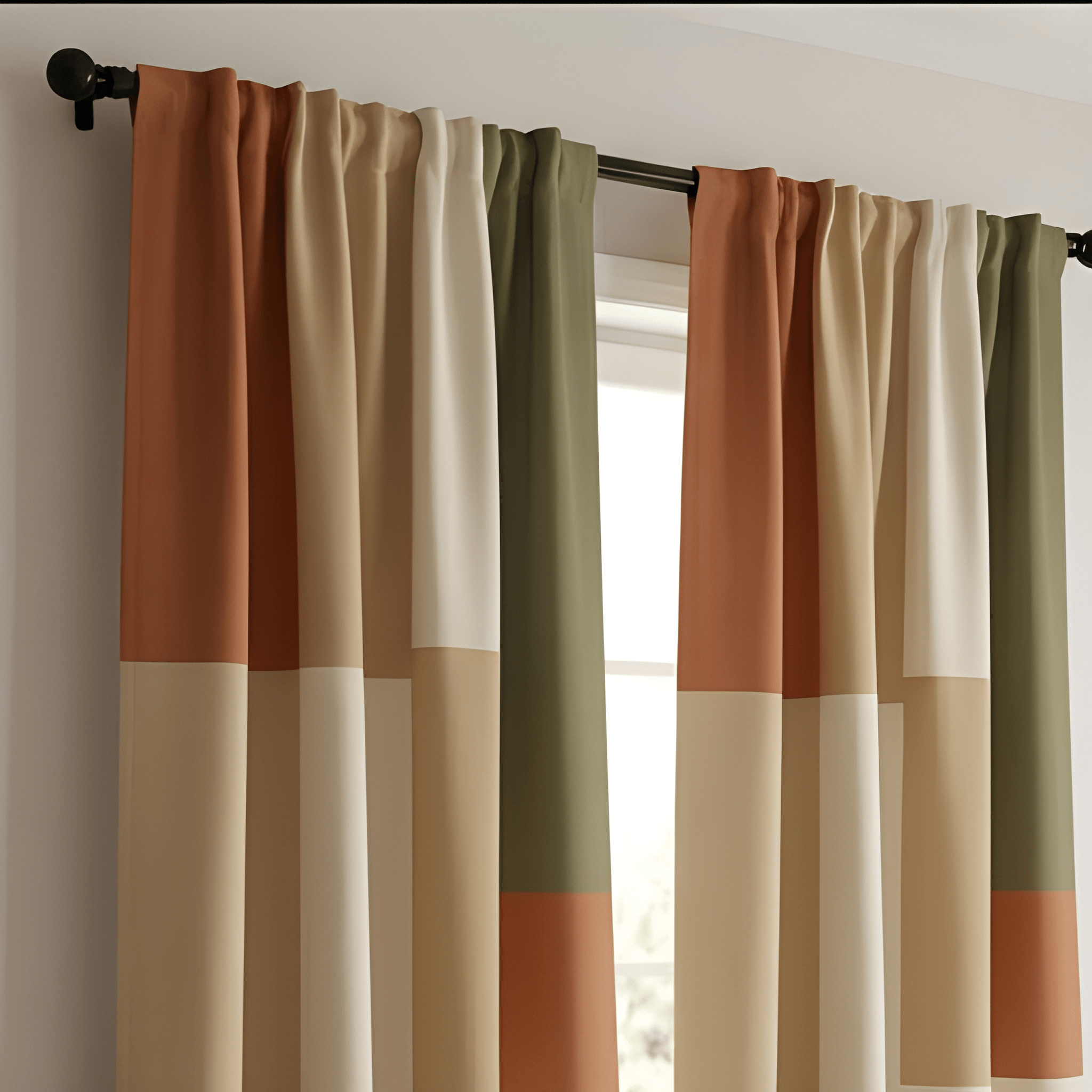 Stylish Geometric Printed Curtain  – Premium 100% Polyester - Pack Of 1 Curtain