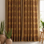 Cotton Light - Room Darkening Floral Curtains - Pack of 1 Curtain