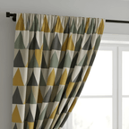 Stylish Geometric Printed Curtain  – Premium 100% Polyester - Pack Of 1 Curtain