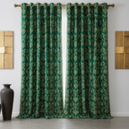 Cotton - Room Darkening  Floral Curtains - Pack of 1 Curtain
