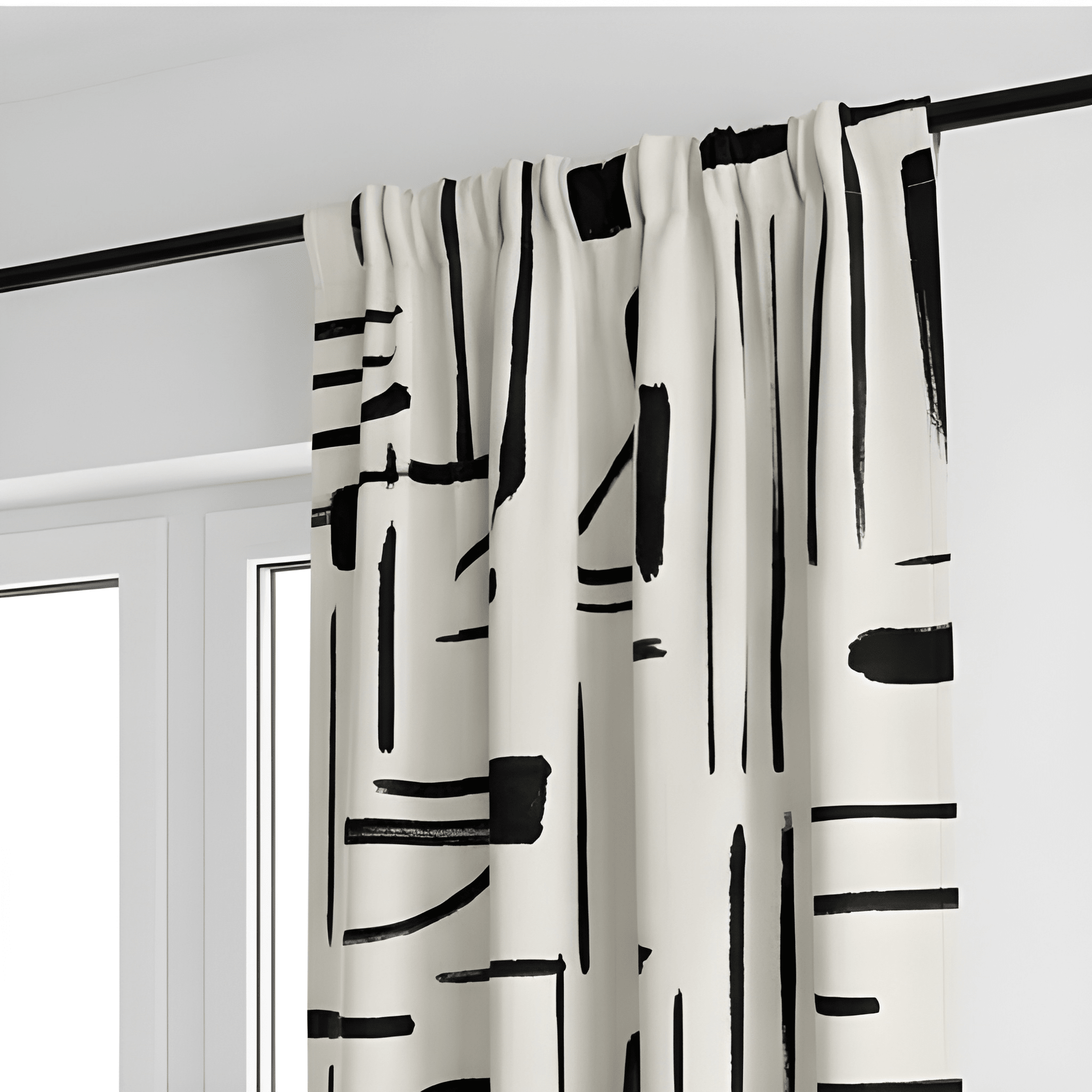 Diamond Matrix Geometric Curtain– Premium 100% Polyester - Pack Of 1 Curtain