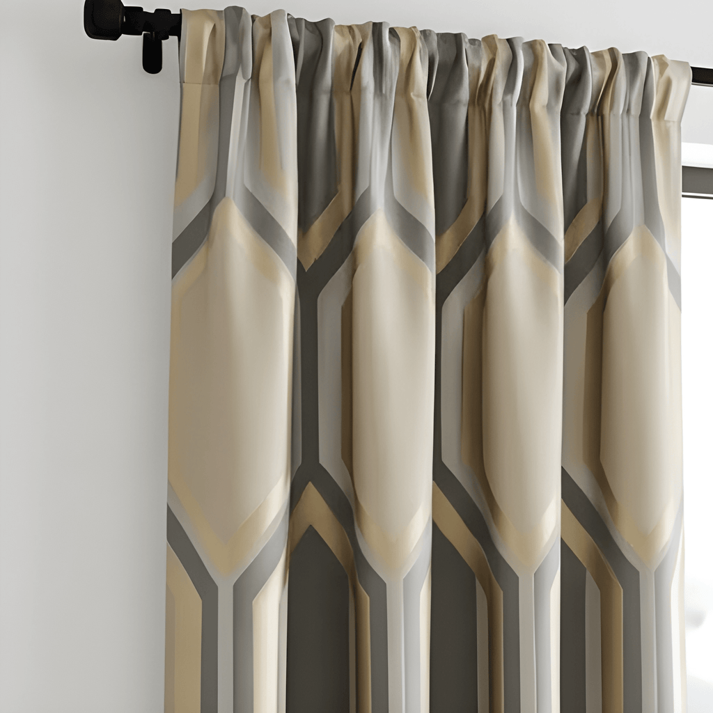 Abstract Cube Geometric Curtain – Premium 100% Polyester - Pack Of 1 Curtain