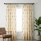 Cotton Light - Room Darkening Floral Curtains - Pack of 1 Curtain
