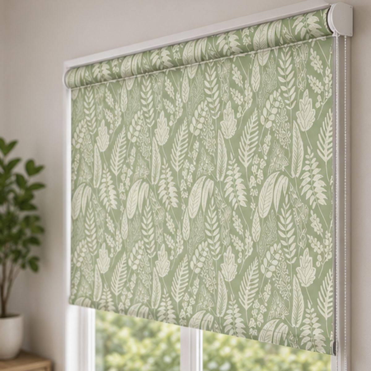Leaf theme Blinds design | Roller & Roman Blinds | Premium Quality Prints