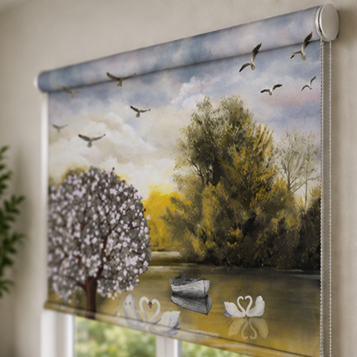 Beautiful lake blind design | Roller & Roman Blinds | Premium Quality Prints