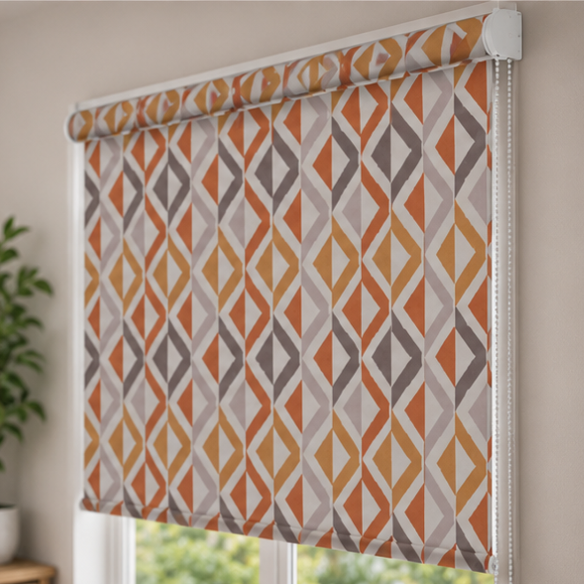 Geometric theme blind design | Roller & Roman Blinds | Premium Quality Prints