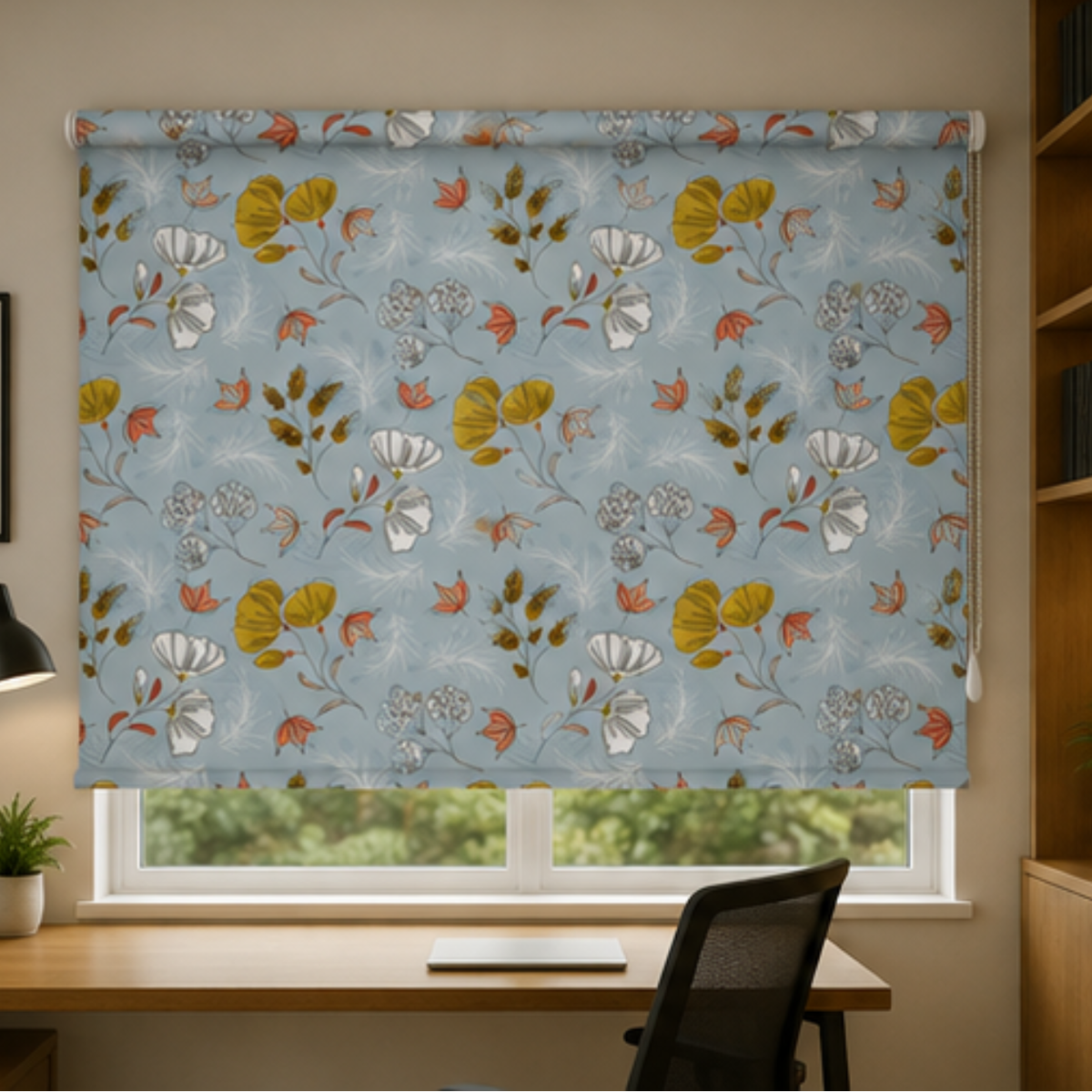 Flower theme design  | Roman & Roller blind | Premium Blinds for Aesthetic Homes
