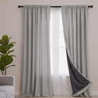 Cotton Light - Premium Fabric Curtains- Silver Grey - Pack of 1