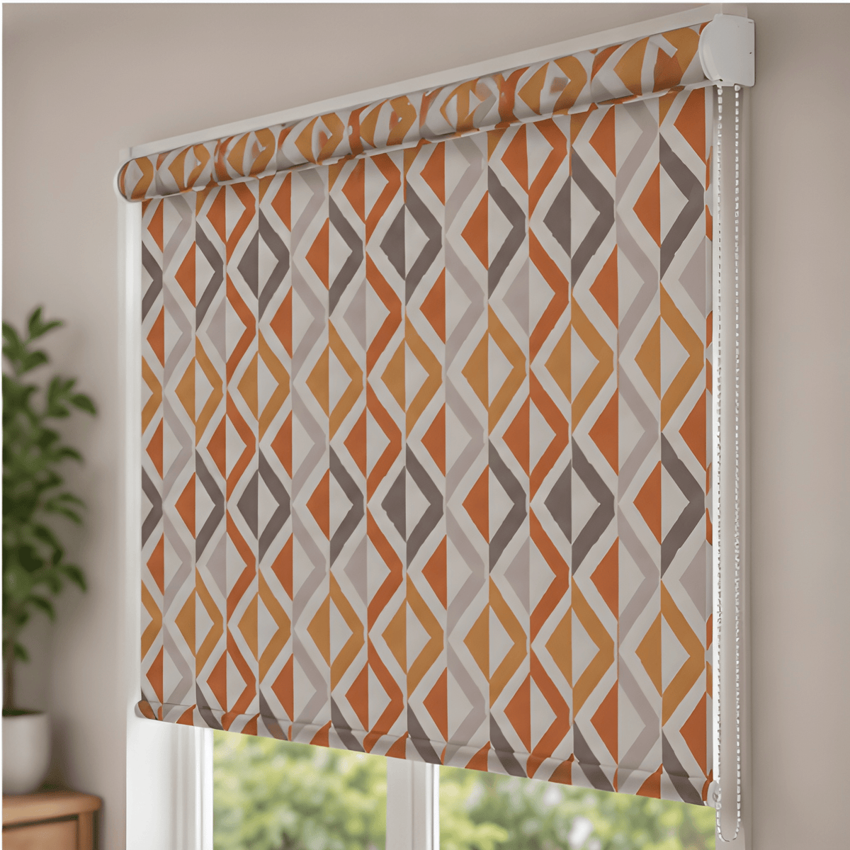 Geometric theme blind design | Roller & Roman Blinds | Premium Quality Prints